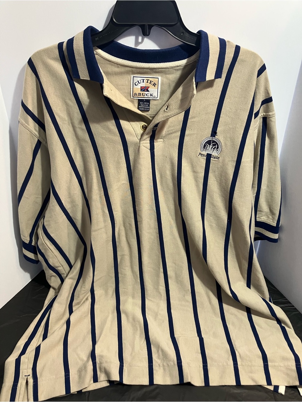 Vintage Cutter & Buck Penn State Striped Polo Men’s L